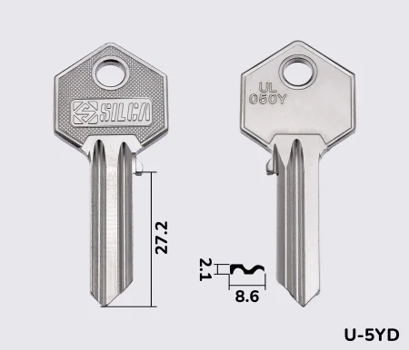 UL050Y Silca заготовка ключа англійський профіль