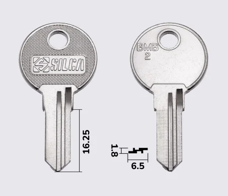 BMB2 Silca заготовка ключа англійський профіль