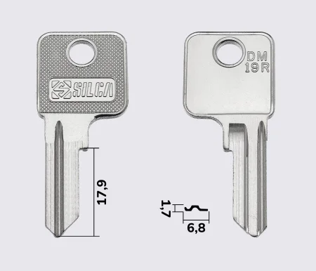 DM19R заготовка ключа англійський профіль