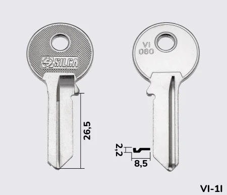 VI080 Silca заготовка ключа англійський профіль