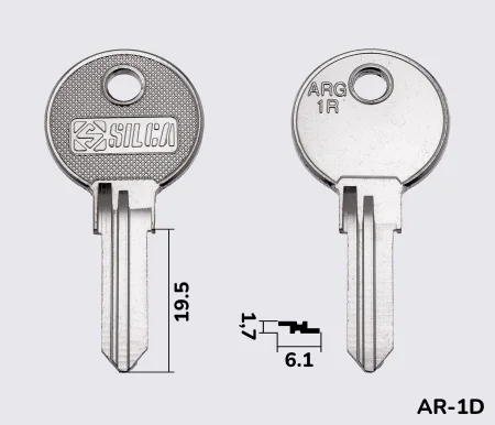 ARG1R Silca заготовка ключа англійський профіль