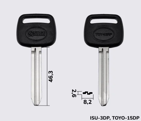 TOY43RP Silca заготовка автомобільного ключа