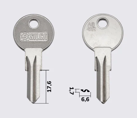 AB41R Silca заготовка ключа англійський профіль