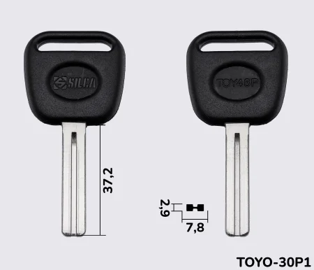 TOY48P Silca заготовка автомобільного ключа
