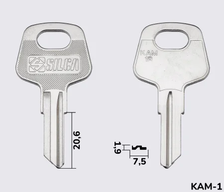 KAM1R Silca заготовка автомобільного ключа