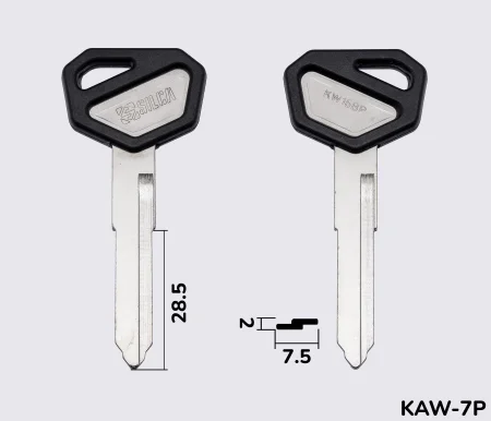KW15BP (сталь) Silca заготовка автомобільного ключа