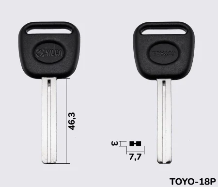 TOY40P Silca заготовка автомобільного ключа