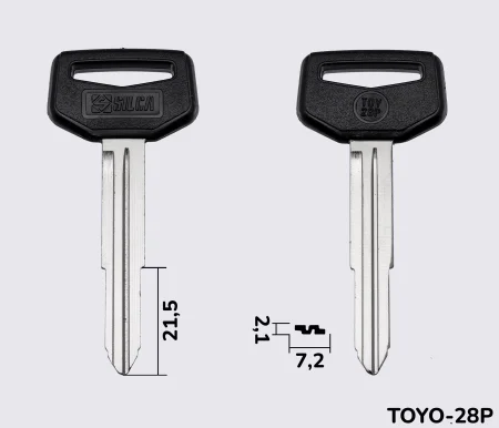 TOY28P Silca заготовка автомобільного ключа