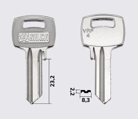 VRF4 Silca заготовка ключа англійський профіль
