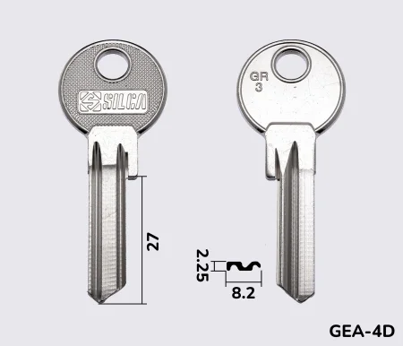 GR3 Silca заготовка ключа англійський профіль