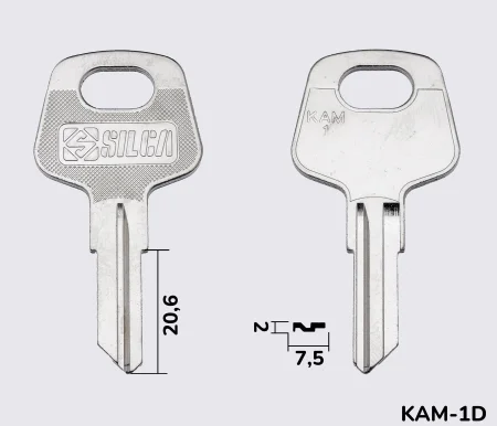 KAM1 Silca заготовка автомобільного ключа
