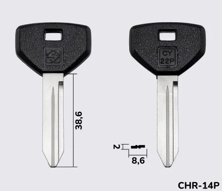 CY22P Silca заготовка автомобільного ключа