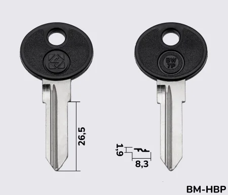 BW7P Silca заготовка автомобільного ключа