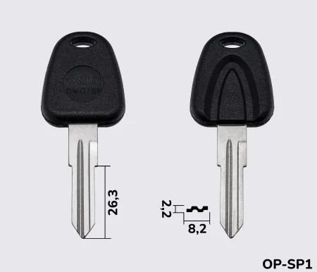 DWO7BP (латунь) Silca заготовка автомобільного ключа