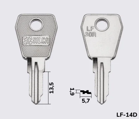 LF30R Silca заготовка ключа англійський профіль