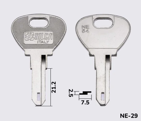 NE54 Silca заготовка автомобільного ключа