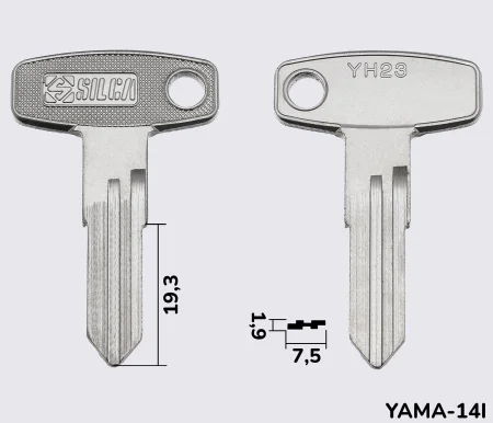 YH23 Silca заготовка автомобільного ключа