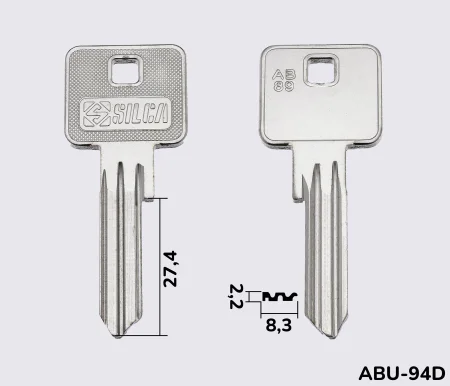 AB89 Silca заготовка ключа англійський профіль