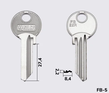 FB22R Silca заготовка ключа англійський профіль