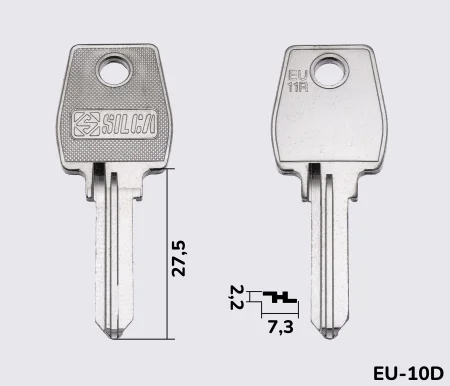 EU11R Silca заготовка ключа англійський профіль