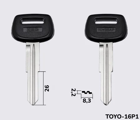 TOY36AP (латунь) Silca заготовка автомобільного ключа