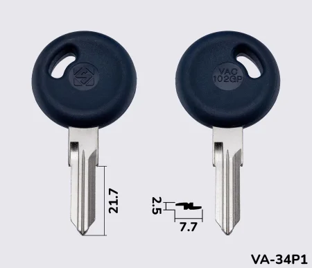 VAC102GP (метал) Silca заготовка ключа англійський профіль
