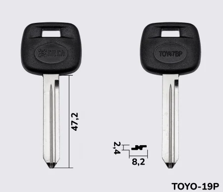 TOY47BP (латунь) Silca заготовка автомобільного ключа