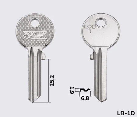 LOB1 Silca заготовка ключа англійський профіль