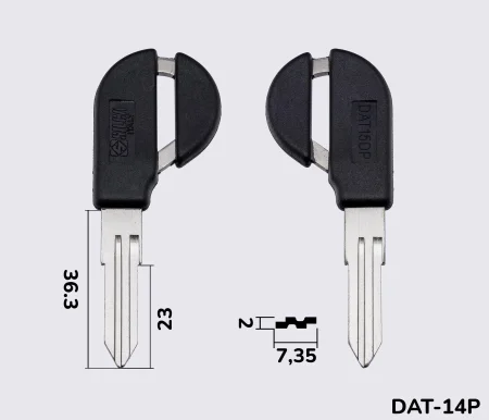 DAT15DP Silca заготовка автомобільного ключа