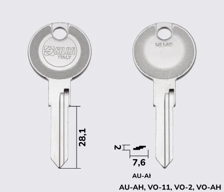 HU49 Silca заготовка автомобільного ключа