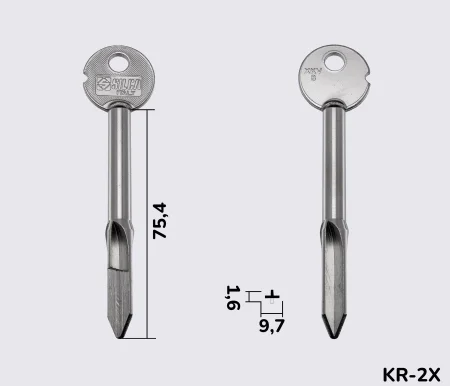 XKV8 Silca заготовка ключа крестообразная