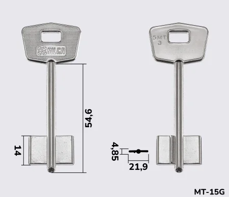 5MT3 Silca заготовка ключа бородкова