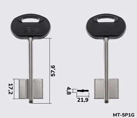 5MT7BP Silca заготовка ключа бородкова