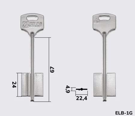5EB1 Silca (Ельбор-12) заготовка ключа бородкова