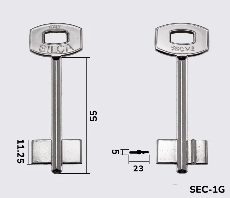 5SCM2 Silca заготовка ключа бородкова