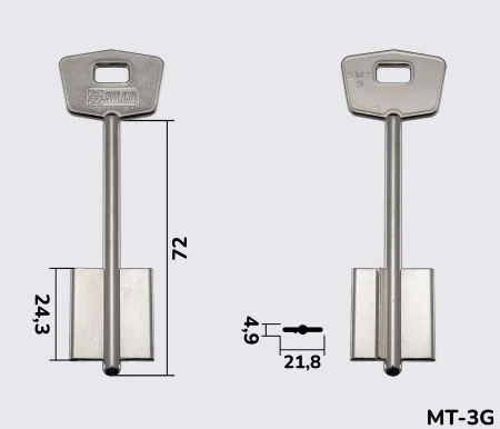 5MT5 Silca (МТР-5) заготовка ключа бородкова