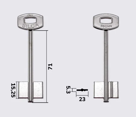 5SCM4 Silca заготовка ключа бородкова