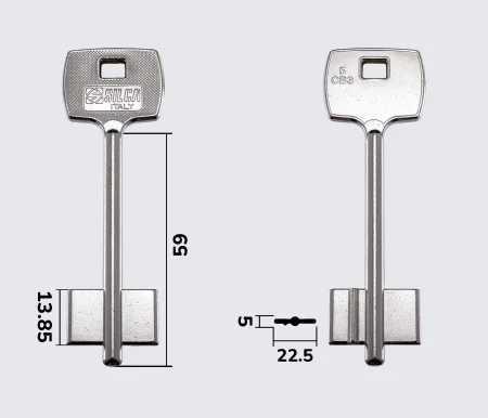 5CB3 Silca заготовка ключа бородкова