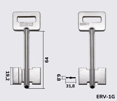 5ERV1 Silca (Єреван П-2) заготовка ключа бородкова