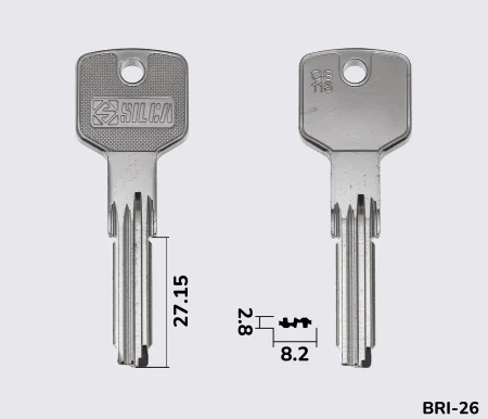 CS115 Silca заготовка лункового ключа