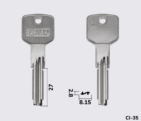 CS141 Silca заготовка лункового ключа