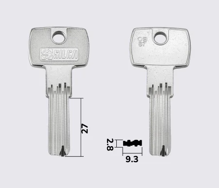 CB87 Silca заготовка луночного ключа