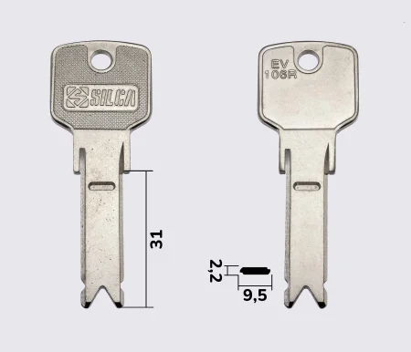 EV106R Silca заготовка лункового ключа