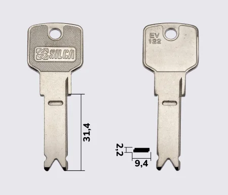 EV122 Silca заготовка лункового ключа