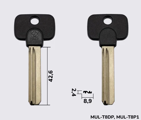 MTK8RP Silca заготовка лункового ключа