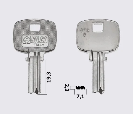 STS5 Silca заготовка лункового ключа