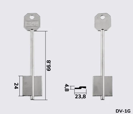 5DVN4 Silca заготовка ключа бородкова