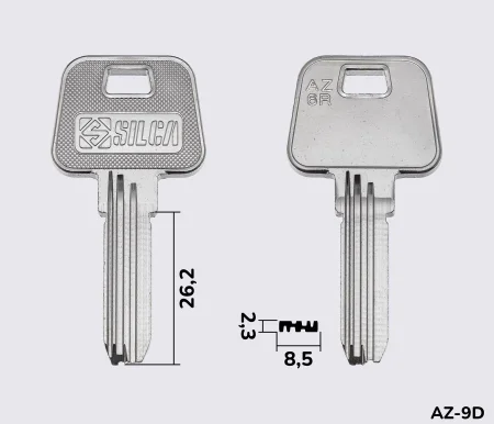 AZ6R Silca заготовка лункового ключа