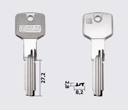 CS145 Silca заготовка лункового ключа