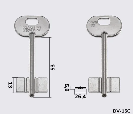 5DVN23 Silca (Берет) заготовка ключа бородкова